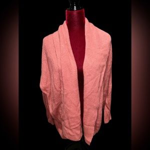 Red-Pink Rachel Parcell Shawl Collar Open Cardigan Sz Small